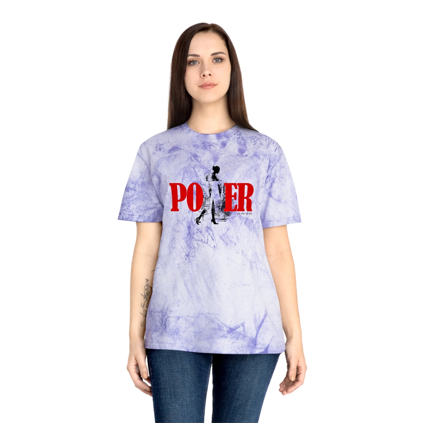 Empowering Unisex Color Blast T-Shirt - 'POWER' & 'BELIEVE' Design